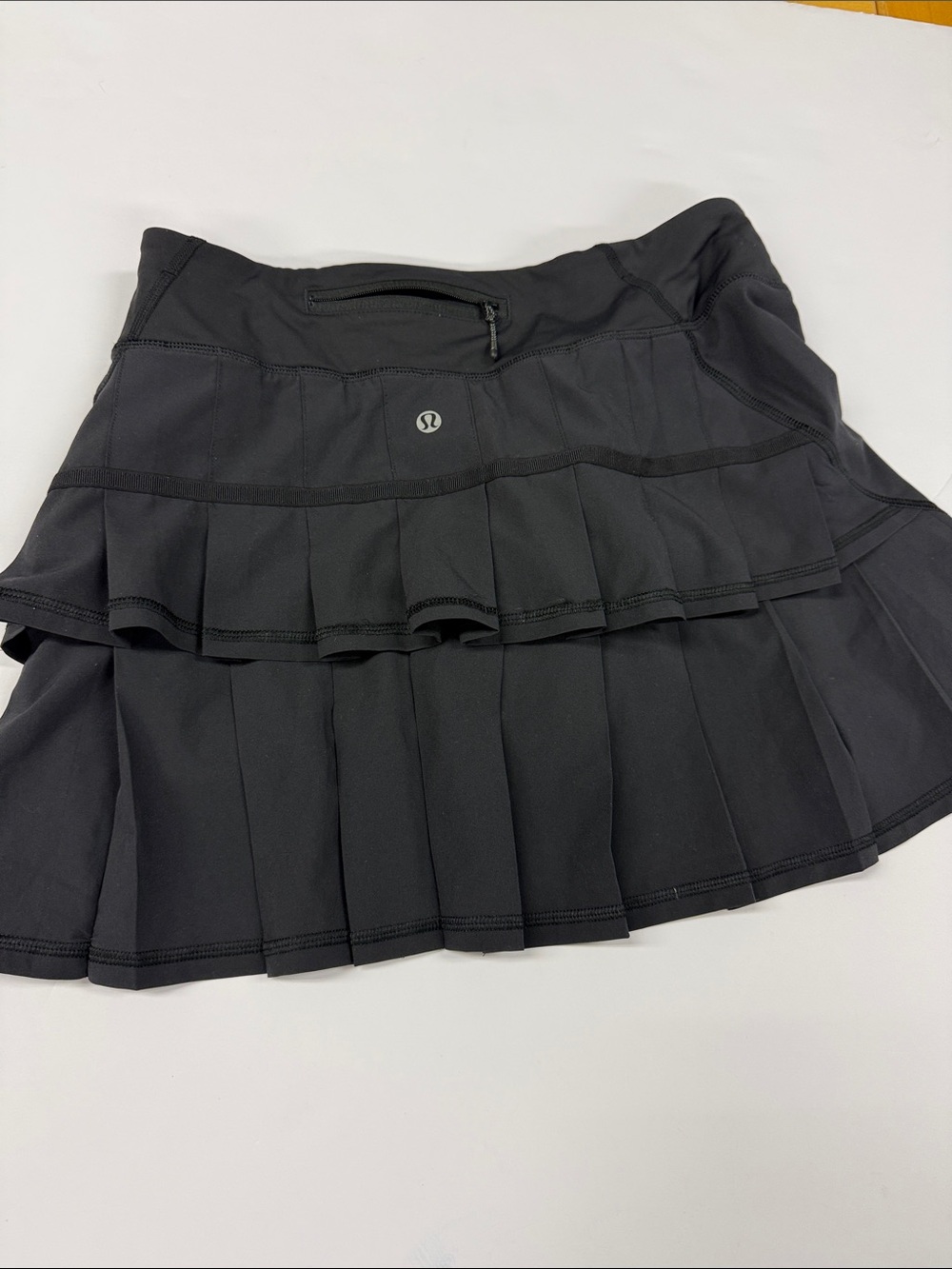 lululemon athletica Black Pleated Skater Skirt